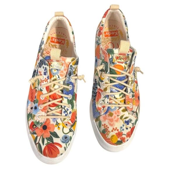 Keds Shoes - Keds Floral Canvas Sneakers in Cream, Red, Blue, Green, Orange